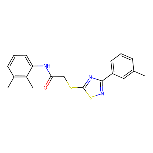 N-(2,3-dimethylphenyl)-2-((3-(m-tolyl)-1,2,4-thiadiazol-5-yl)thio)acetamide structure