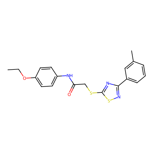 N-(4-ethoxyphenyl)-2-((3-(m-tolyl)-1,2,4-thiadiazol-5-yl)thio)acetamide structure