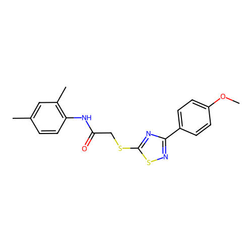 N-(2,4-dimethylphenyl)-2-((3-(4-methoxyphenyl)-1,2,4-thiadiazol-5-yl)thio)acetamide structure