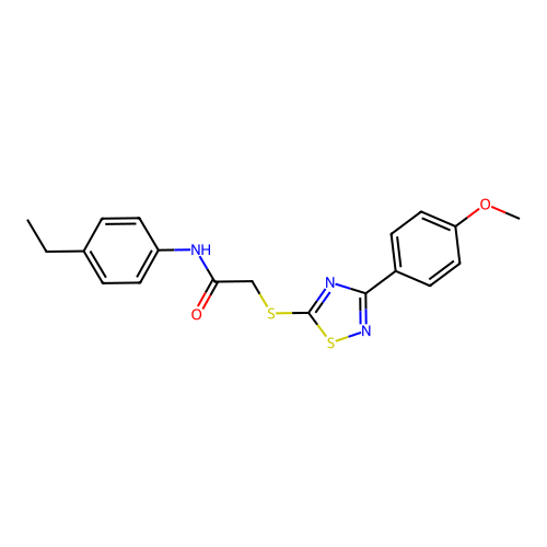 N-(4-ethylphenyl)-2-((3-(4-methoxyphenyl)-1,2,4-thiadiazol-5-yl)thio)acetamide structure