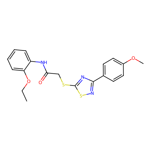 N-(2-ethoxyphenyl)-2-((3-(4-methoxyphenyl)-1,2,4-thiadiazol-5-yl)thio)acetamide structure