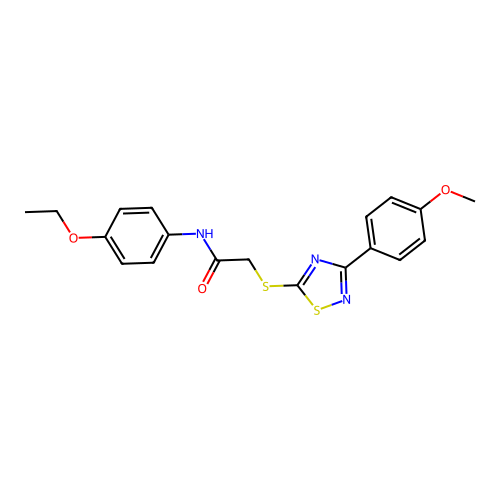 N-(4-ethoxyphenyl)-2-((3-(4-methoxyphenyl)-1,2,4-thiadiazol-5-yl)thio)acetamide structure