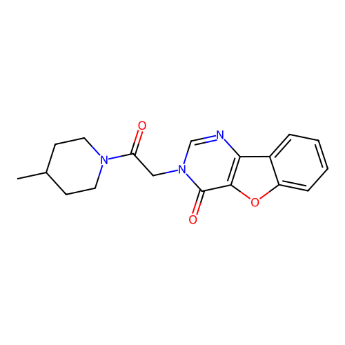 3-(2-(4-methylpiperidin-1-yl)-2-oxoethyl)benzofuro[3,2-d]pyrimidin-4(3H)-one structure