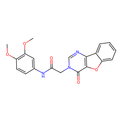 N-(3,4-dimethoxyphenyl)-2-(4-oxo-[1]benzofuro[3,2-d]pyrimidin-3-yl)acetamide structure