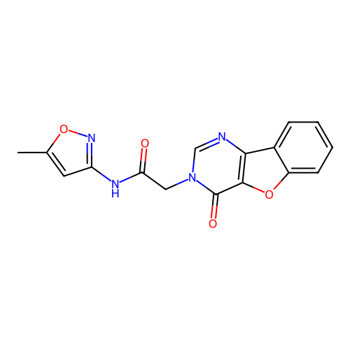 N-(5-methylisoxazol-3-yl)-2-(4-oxobenzofuro[3,2-d]pyrimidin-3(4H)-yl)acetamide structure