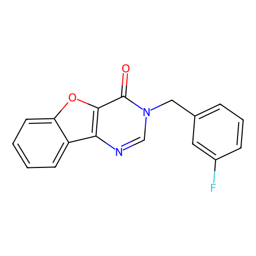 3-(3-fluorobenzyl)benzofuro[3,2-d]pyrimidin-4(3H)-one structure