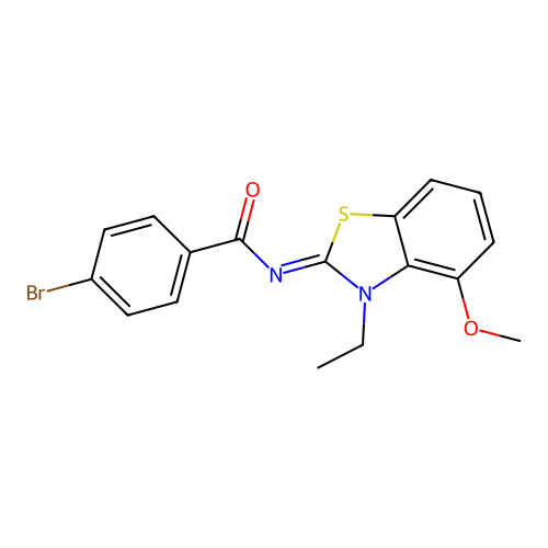 (E)-4-bromo-N-(3-ethyl-4-methoxybenzo[d]thiazol-2(3H)-ylidene)benzamide structure