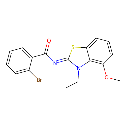 (E)-2-bromo-N-(3-ethyl-4-methoxybenzo[d]thiazol-2(3H)-ylidene)benzamide structure