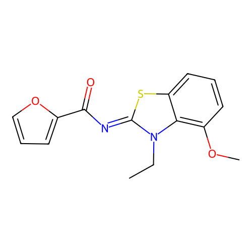 N-(3-ethyl-4-methoxy-1,3-benzothiazol-2-ylidene)furan-2-carboxamide structure