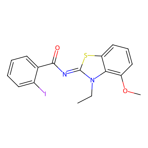 (E)-N-(3-ethyl-4-methoxybenzo[d]thiazol-2(3H)-ylidene)-2-iodobenzamide structure