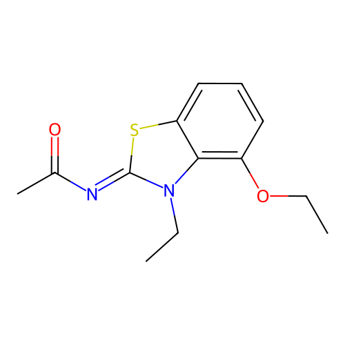(E)-N-(4-ethoxy-3-ethylbenzo[d]thiazol-2(3H)-ylidene)acetamide structure