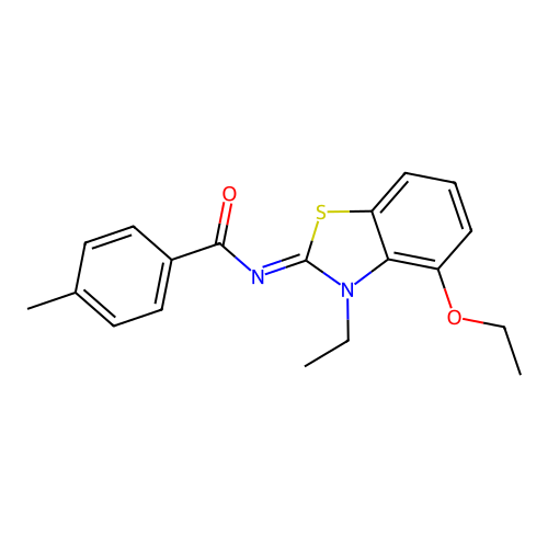 (E)-N-(4-ethoxy-3-ethylbenzo[d]thiazol-2(3H)-ylidene)-4-methylbenzamide structure