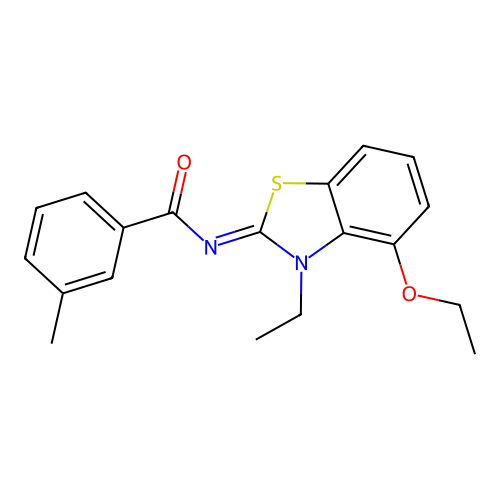 (E)-N-(4-ethoxy-3-ethylbenzo[d]thiazol-2(3H)-ylidene)-3-methylbenzamide structure