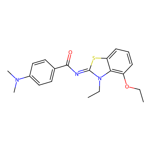 (E)-4-(dimethylamino)-N-(4-ethoxy-3-ethylbenzo[d]thiazol-2(3H)-ylidene)benzamide structure