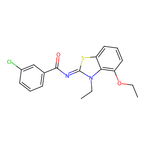 (E)-3-chloro-N-(4-ethoxy-3-ethylbenzo[d]thiazol-2(3H)-ylidene)benzamide structure