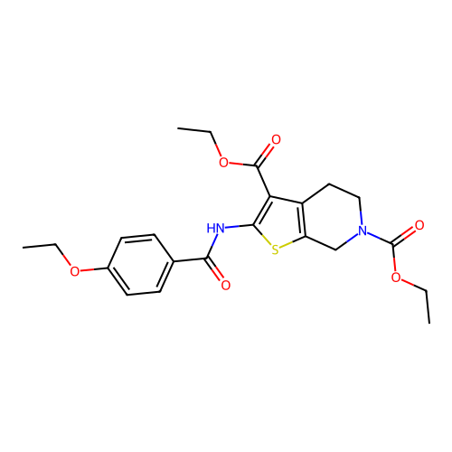 diethyl 2-(4-ethoxybenzamido)-4,5-dihydrothieno[2,3-c]pyridine-3,6(7H)-dicarboxylate structure