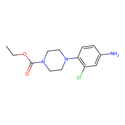 Ethyl 4-(4-amino-2-chlorophenyl)piperazine-1-carboxylate structure