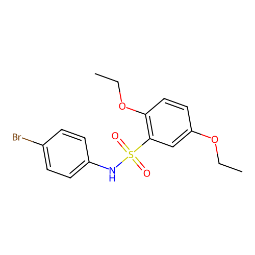 N-(4-bromophenyl)-2,5-diethoxybenzenesulfonamide structure