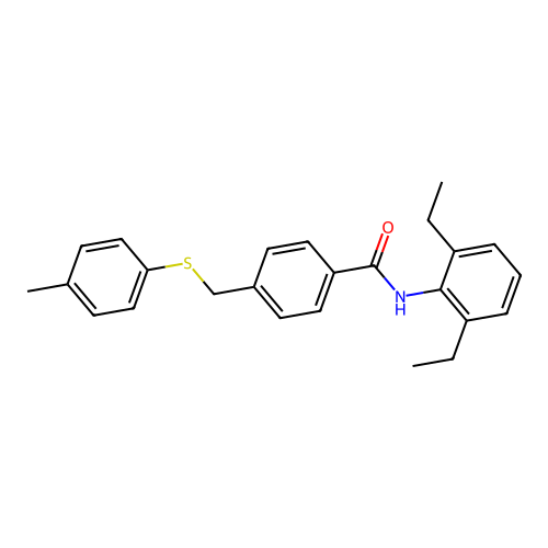 N-(2,6-Diethylphenyl)-4-[[(4-methylphenyl)thio]methyl]benzamide structure
