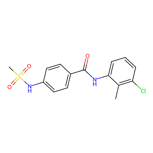 N-(3-chloro-2-methylphenyl)-4-(methanesulfonamido)benzamide structure