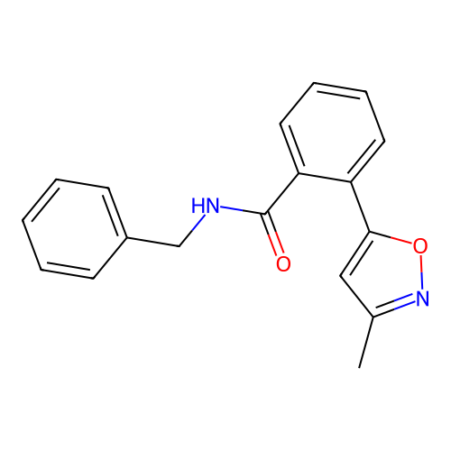 N-benzyl-2-(3-methyl-1,2-oxazol-5-yl)benzamide structure