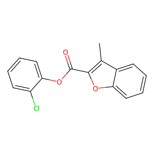 2-Chlorophenyl 3-methyl-1-benzofuran-2-carboxylate structure