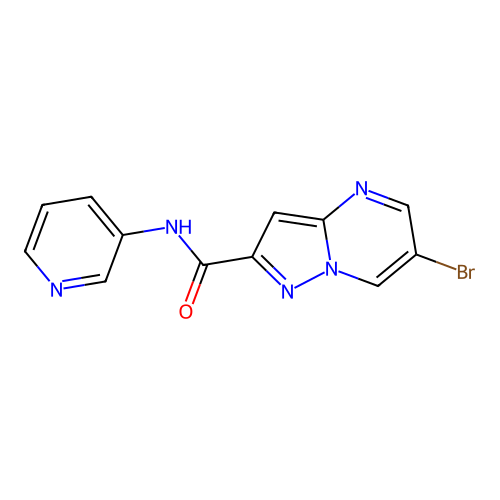 6-bromo-N-pyridin-3-ylpyrazolo[1,5-a]pyrimidine-2-carboxamide structure