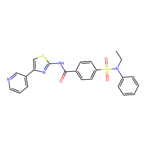 4-(N-ethyl-N-phenylsulfamoyl)-N-(4-(pyridin-3-yl)thiazol-2-yl)benzamide structure