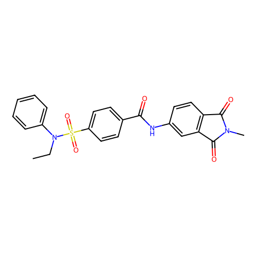 4-(N-ethyl-N-phenylsulfamoyl)-N-(2-methyl-1,3-dioxoisoindolin-5-yl)benzamide structure