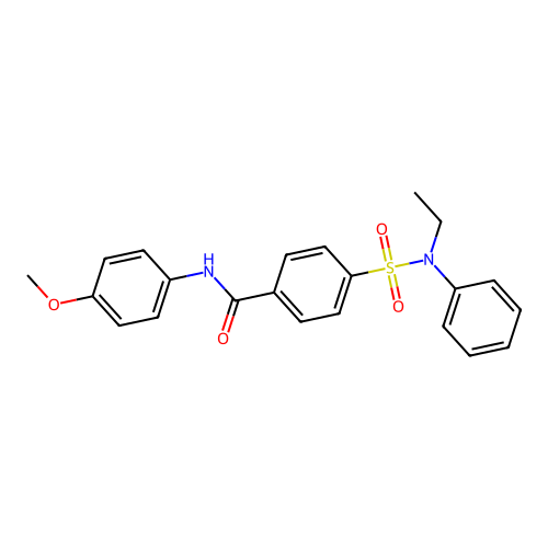 4-[ethyl(phenyl)sulfamoyl]-N-(4-methoxyphenyl)benzamide structure
