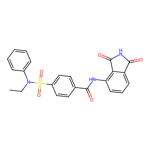 N-(1,3-dioxoisoindolin-4-yl)-4-(N-ethyl-N-phenylsulfamoyl)benzamide structure