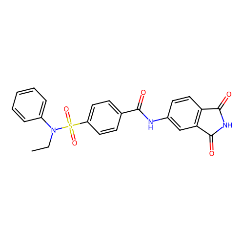 N-(1,3-dioxoisoindol-5-yl)-4-[ethyl(phenyl)sulfamoyl]benzamide structure
