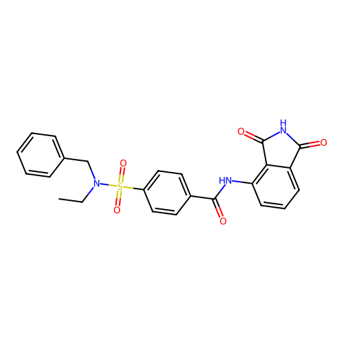4-(N-benzyl-N-ethylsulfamoyl)-N-(1,3-dioxoisoindolin-4-yl)benzamide structure