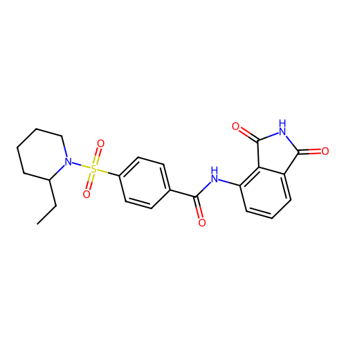 N-(1,3-dioxoisoindolin-4-yl)-4-((2-ethylpiperidin-1-yl)sulfonyl)benzamide structure