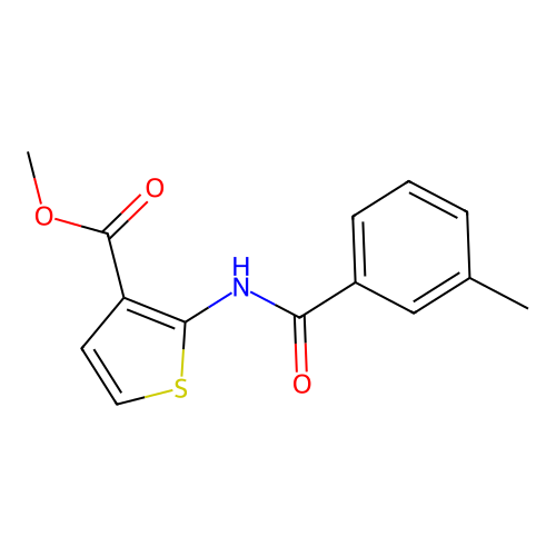 Methyl 2-(3-methylbenzamido)thiophene-3-carboxylate structure