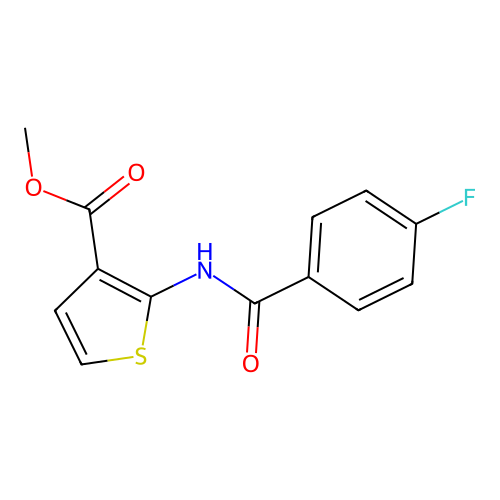 Methyl 2-(4-fluorobenzamido)thiophene-3-carboxylate structure