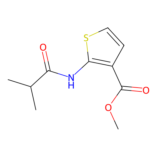 Methyl 2-isobutyramidothiophene-3-carboxylate structure