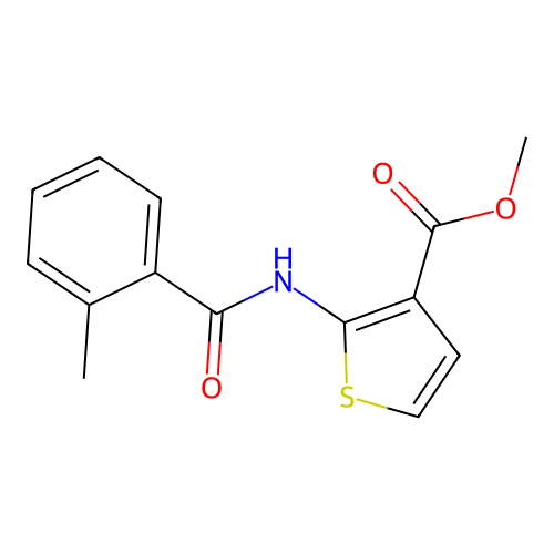 Methyl 2-(2-methylbenzamido)thiophene-3-carboxylate structure