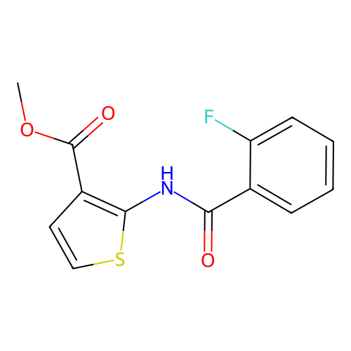 Methyl 2-(2-fluorobenzamido)thiophene-3-carboxylate structure