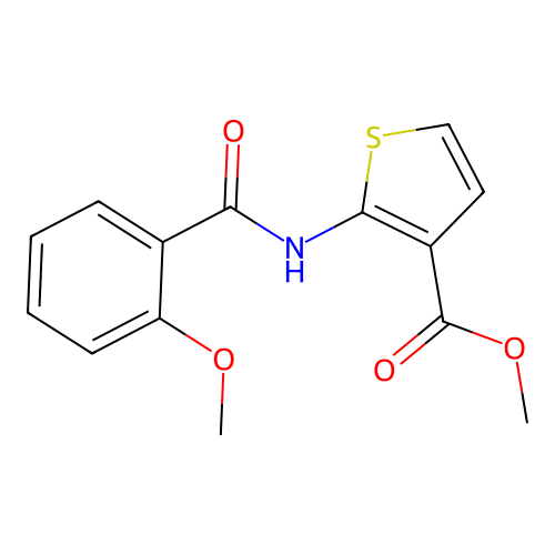 Methyl 2-(2-methoxybenzamido)thiophene-3-carboxylate structure