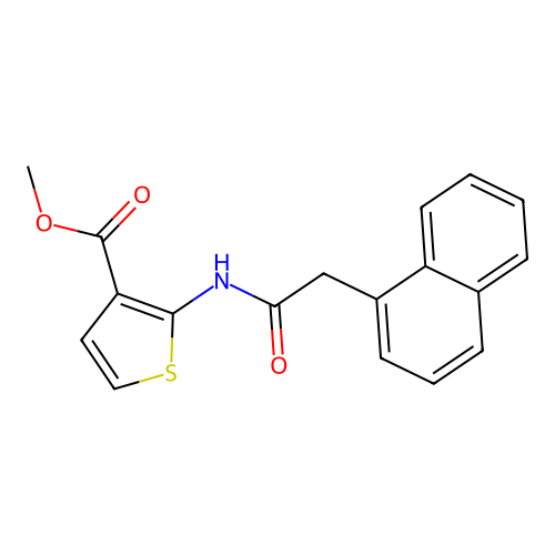 Methyl 2-(2-(naphthalen-1-yl)acetamido)thiophene-3-carboxylate structure
