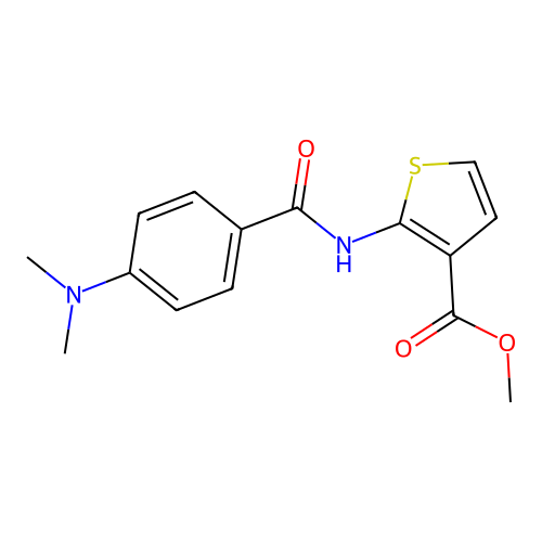 Methyl 2-(4-(dimethylamino)benzamido)thiophene-3-carboxylate structure