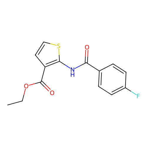 Ethyl 2-(4-fluorobenzamido)thiophene-3-carboxylate structure