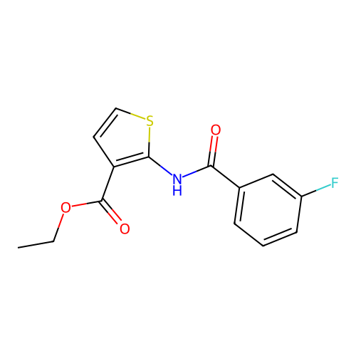 Ethyl 2-(3-fluorobenzamido)thiophene-3-carboxylate structure