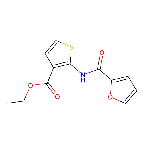 Ethyl 2-(furan-2-amido)thiophene-3-carboxylate structure