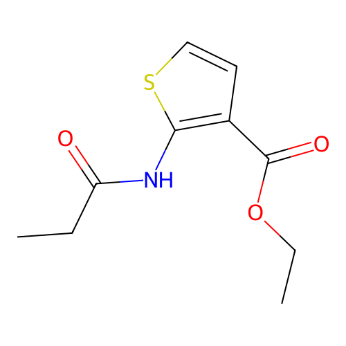 Ethyl 2-propanamidothiophene-3-carboxylate structure
