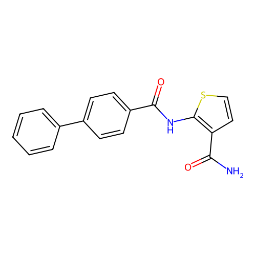 2-[(4-Phenylbenzoyl)amino]thiophene-3-carboxamide structure