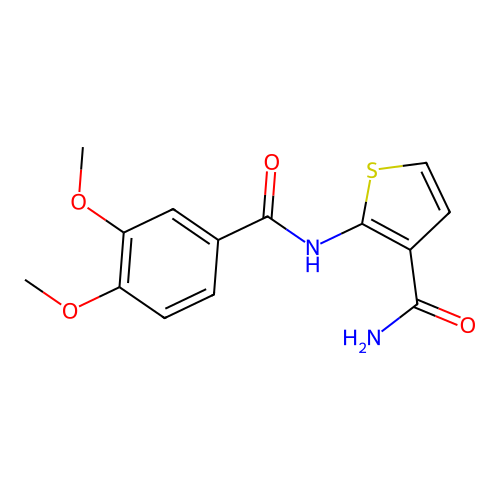 2-(3,4-Dimethoxybenzamido)thiophene-3-carboxamide structure