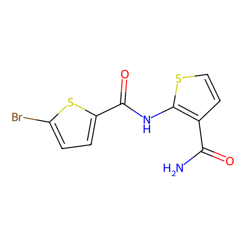 2-[(5-Bromothiophene-2-carbonyl)amino]thiophene-3-carboxamide structure