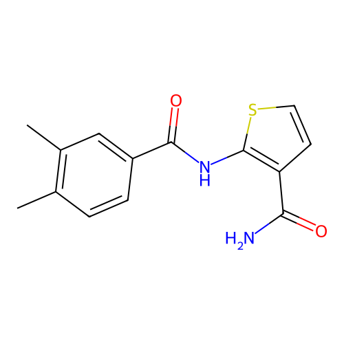 2-(3,4-Dimethylbenzamido)thiophene-3-carboxamide structure